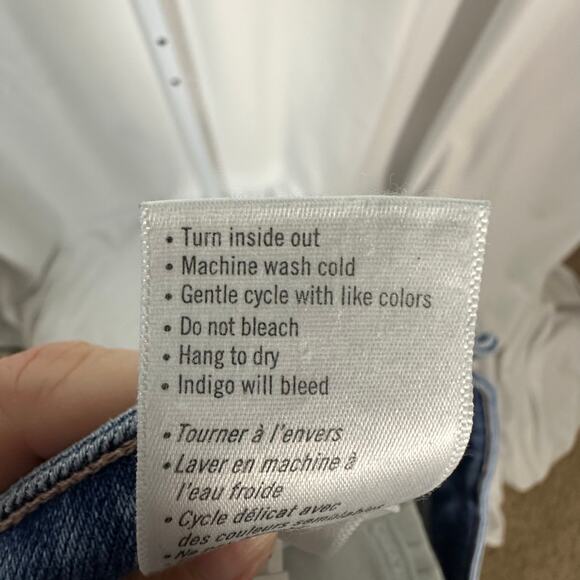 NWT Paige Vintage Cindy Crop High Rise Straight Jeans 34 Seawater Wash Raw Hem‎ - Picture 7 of 11